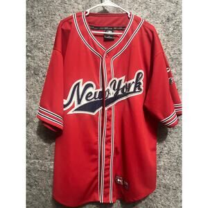 Vintage New York XL Baseball Red Jersey by Colosseum Sports Rare